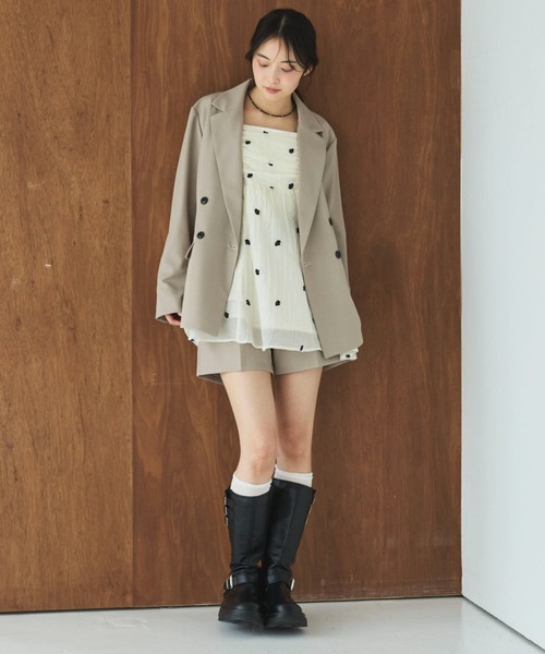 archives（アルシーヴ）の「花柄刺繍ミニキャミワンピース（ワンピース・レディース・アイボリー/ブラック・MEDIUM）」の9枚目の写真