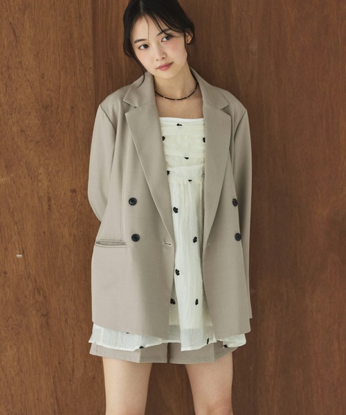 archives（アルシーヴ）の「花柄刺繍ミニキャミワンピース（ワンピース・レディース・アイボリー/ブラック・MEDIUM）」の6枚目の写真