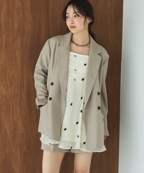 archives（アルシーヴ）の「花柄刺繍ミニキャミワンピース（ワンピース・レディース・アイボリー/ブラック・MEDIUM）」の5枚目の写真