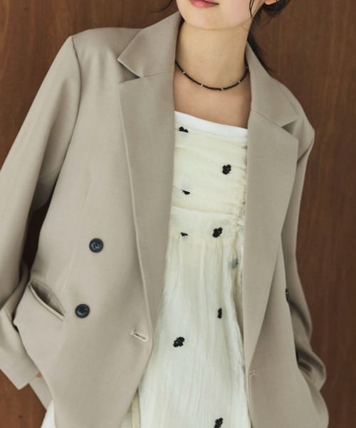 archives（アルシーヴ）の「花柄刺繍ミニキャミワンピース（ワンピース・レディース・アイボリー/ブラック・MEDIUM）」の7枚目の写真