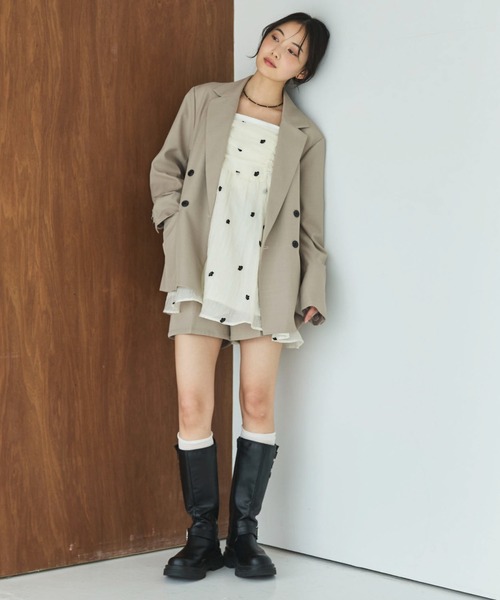 archives（アルシーヴ）の「花柄刺繍ミニキャミワンピース（ワンピース・レディース・アイボリー/ブラック・MEDIUM）」の11枚目の写真