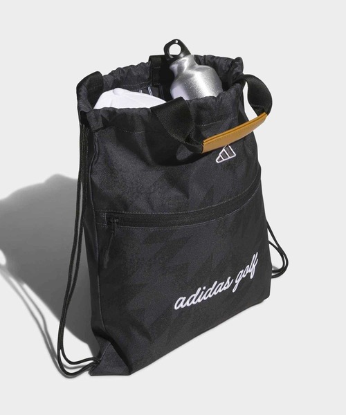 adidas(アディダス)の「ユニセックス グラフィック シュー ナップサック【adidas Golf/アディダスゴルフ】(エコバッグ/サブバッグ・メンズ・ブラック・FREE)」の4枚目の写真