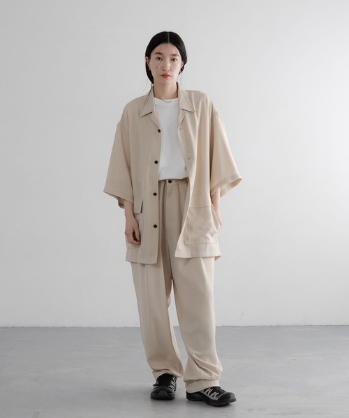 LOWRYS FARM(ローリーズファーム)の「吸水速乾・接触冷感機能付【SETUP可能】【LFM(U)】バスケットオープンカラーSS 638038(シャツ/ブラウス・メンズ・アイボリー/ネイビー・LARGE/MEDIUM)」の15枚目の写真