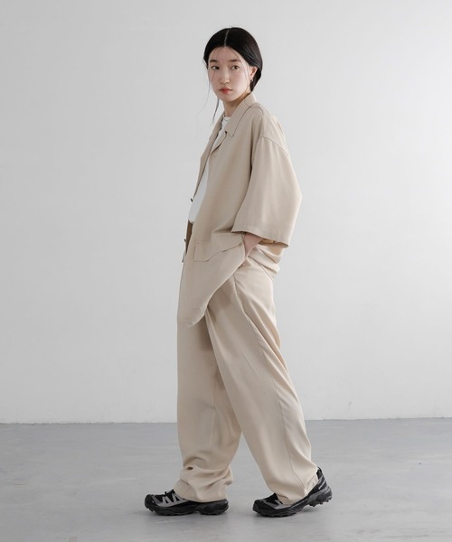 LOWRYS FARM(ローリーズファーム)の「吸水速乾・接触冷感機能付【SETUP可能】【LFM(U)】バスケットオープンカラーSS 638038(シャツ/ブラウス・メンズ・アイボリー/ネイビー・LARGE/MEDIUM)」の16枚目の写真