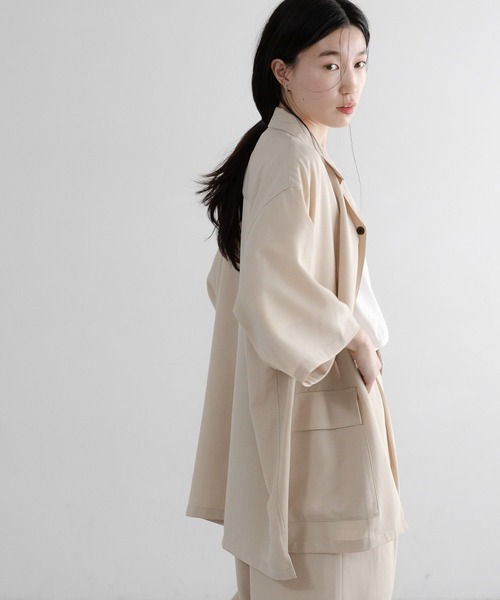 LOWRYS FARM(ローリーズファーム)の「吸水速乾・接触冷感機能付【SETUP可能】【LFM(U)】バスケットオープンカラーSS 638038(シャツ/ブラウス・メンズ・アイボリー/ネイビー・LARGE/MEDIUM)」の18枚目の写真