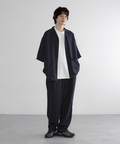 LOWRYS FARM(ローリーズファーム)の「吸水速乾・接触冷感機能付【SETUP可能】【LFM(U)】バスケットオープンカラーSS 638038(シャツ/ブラウス・メンズ・アイボリー/ネイビー・LARGE/MEDIUM)」の19枚目の写真