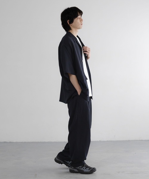 LOWRYS FARM(ローリーズファーム)の「吸水速乾・接触冷感機能付【SETUP可能】【LFM(U)】バスケットオープンカラーSS 638038(シャツ/ブラウス・メンズ・アイボリー/ネイビー・LARGE/MEDIUM)」の20枚目の写真
