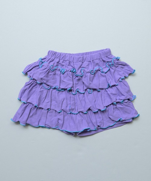MARKEY'S(マーキーズ)の「梨地フリルキュロットパンツ(その他パンツ・キッズ・チャコール/パープル/オレンジ・80/100/95/90/130/120/110)」の2枚目の写真