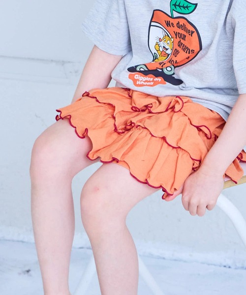 MARKEY'S(マーキーズ)の「梨地フリルキュロットパンツ(その他パンツ・キッズ・チャコール/パープル/オレンジ・80/100/95/90/130/120/110)」の8枚目の写真