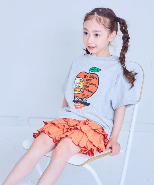 MARKEY'S(マーキーズ)の「梨地フリルキュロットパンツ(その他パンツ・キッズ・チャコール/パープル/オレンジ・80/100/95/90/130/120/110)」の9枚目の写真