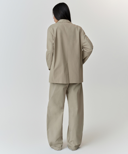 MUSINSA STANDARD WOMAN（ムシンサスタンダードウーマン）の「ウィメンズウォッシュドコットンディープタックワイドパンツ[カーキベージュ]（その他パンツ・レディース・その他・34/28/29/30/31/32/25/26/27/24）」の4枚目の写真