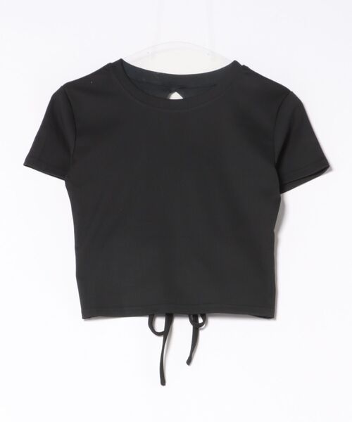 Songe(ソンジュ)の「ドローストリングバックレス背あき半袖Tシャツ(Tシャツ/カットソー・レディース・オフホワイト/ブラック/ホワイト・L/M/S)」の20枚目の写真