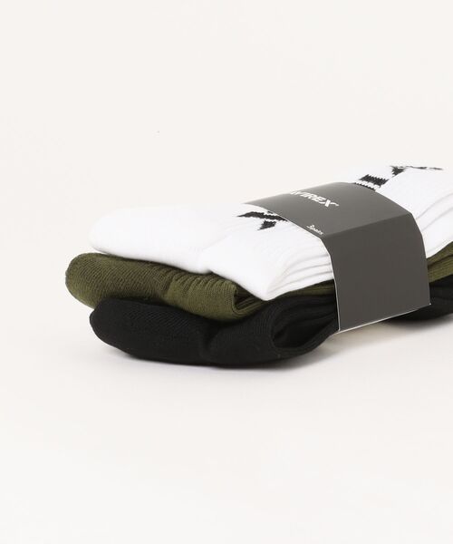 AVIREX（アヴィレックス）の「/AVIREX/Standard Logo Jacquard 3P Socks（ソックス/靴下・メンズ・その他・25-27）」の10枚目の写真