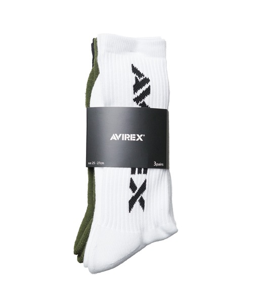 AVIREX（アヴィレックス）の「/AVIREX/Standard Logo Jacquard 3P Socks（ソックス/靴下・メンズ・その他・25-27）」の9枚目の写真