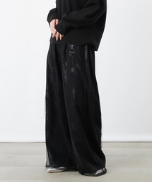 LADY LUCK LUCA（レディラックルカ）の「LC/LLL ジョーゼット箔プリントチュールレイヤードパンツ（その他パンツ）」