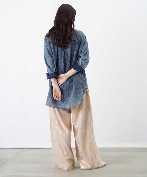 LUCA/LADY LUCK LUCA（ルカ/レディラックルカ）の「LC/LLL ジョーゼット箔プリントチュールレイヤードパンツ（その他パンツ・レディース・ブラック/ゴールド/シルバー・FREE）」の22枚目の写真