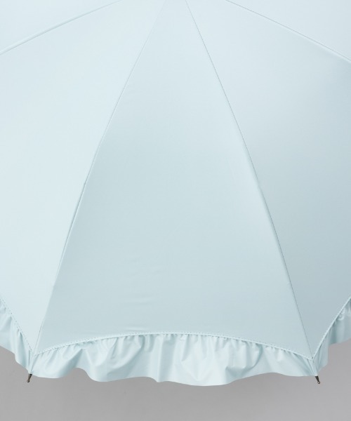 dazzlin（ダズリン）の「【dazzlin(ダズリン)】無地アーチフリル晴雨兼用傘（長傘）（長傘・レディース・ホワイト/ミント/スモークピンク/ブラック・FREE）」の5枚目の写真