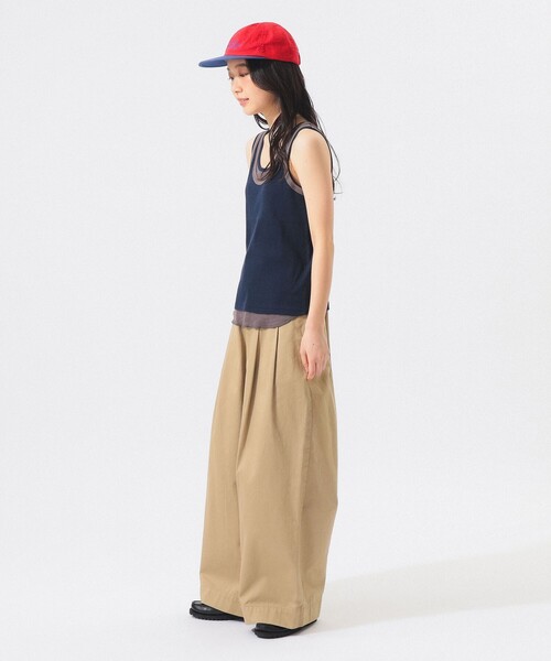 BEAMS BOY（ビームスボーイ）の「レイヤード タンクトップ（タンクトップ・レディース・ネイビー/アイボリー/グリーン・1/2）」の13枚目の写真