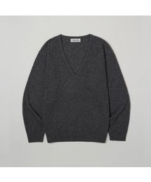 Fine wool deep v-neck knit [FRSP05NT07]_Charcoal