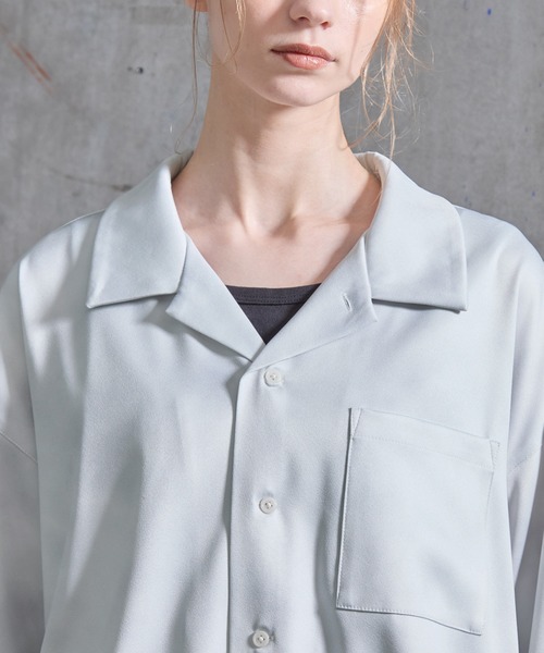SERACE(セラス)の「【SERACE】2way loose drape vintage patterned short sleeve shirt / 2wayルーズドレープヴィンテージ柄半袖シャツ(シャツ/ブラウス・メンズ・ブラック/ホワイト・L/M/S)」の7枚目の写真