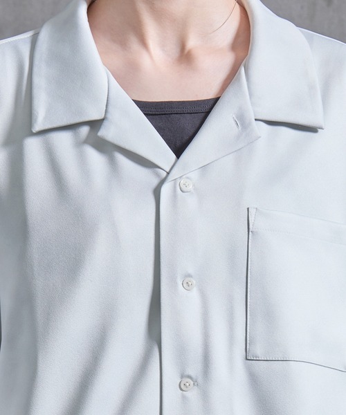 SERACE(セラス)の「【SERACE】2way loose drape vintage patterned short sleeve shirt / 2wayルーズドレープヴィンテージ柄半袖シャツ(シャツ/ブラウス・メンズ・ブラック/ホワイト・L/M/S)」の9枚目の写真