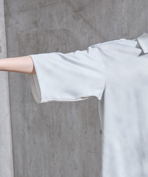 SERACE(セラス)の「【SERACE】2way loose drape vintage patterned short sleeve shirt / 2wayルーズドレープヴィンテージ柄半袖シャツ(シャツ/ブラウス・メンズ・ブラック/ホワイト・L/M/S)」の14枚目の写真