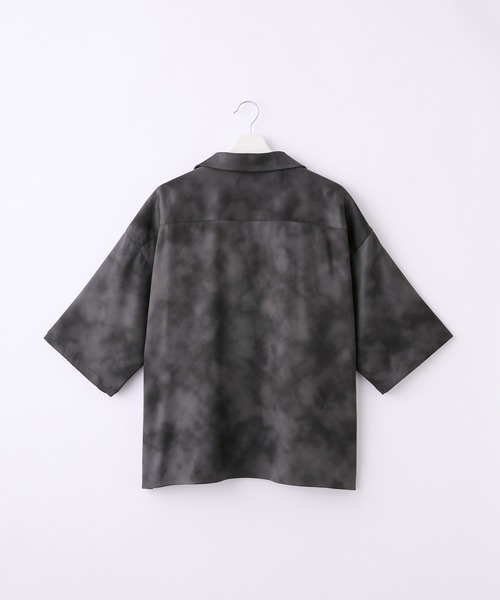 SERACE(セラス)の「【SERACE】2way loose drape vintage patterned short sleeve shirt / 2wayルーズドレープヴィンテージ柄半袖シャツ(シャツ/ブラウス・メンズ・ブラック/ホワイト・L/M/S)」の5枚目の写真