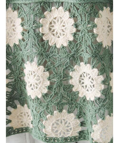 Samansa Mos2（サマンサ モスモス）の「モチーフ編みニットプルオーバー（ニット/セーター・レディース・ミント・F）」の19枚目の写真