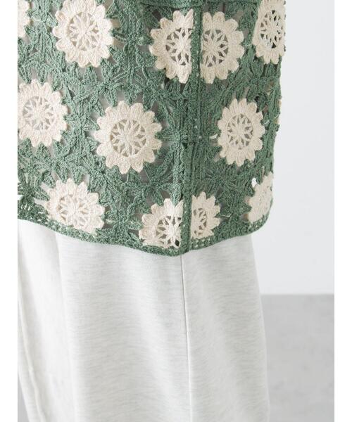 Samansa Mos2（サマンサ モスモス）の「モチーフ編みニットプルオーバー（ニット/セーター・レディース・ミント・F）」の20枚目の写真