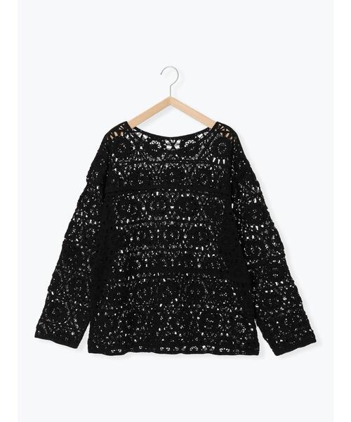 Samansa Mos2（サマンサ モスモス）の「モチーフ編みニットプルオーバー（ニット/セーター・レディース・ミント・F）」の10枚目の写真