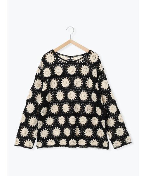 Samansa Mos2（サマンサ モスモス）の「モチーフ編みニットプルオーバー（ニット/セーター・レディース・ミント・F）」の11枚目の写真