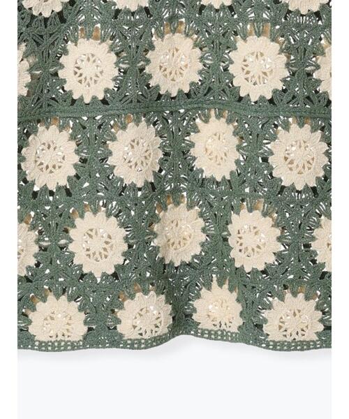 Samansa Mos2（サマンサ モスモス）の「モチーフ編みニットプルオーバー（ニット/セーター・レディース・ミント・F）」の7枚目の写真