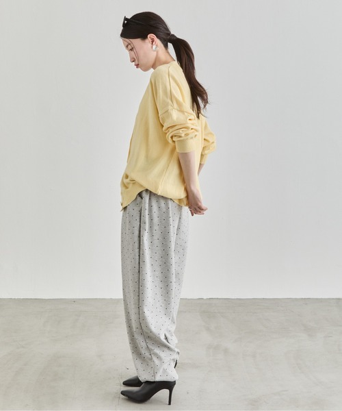 NUJOH（ヌゾ）の「Loose Knit Cardigan / ルーズニットカーディガン（カーディガン/ボレロ・レディース・ライトブルー/ホワイト/イエロー/グレー・FREE）」の9枚目の写真