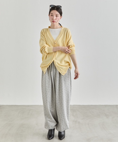 NUJOH（ヌゾ）の「Loose Knit Cardigan / ルーズニットカーディガン（カーディガン/ボレロ・レディース・ライトブルー/ホワイト/イエロー/グレー・FREE）」の7枚目の写真