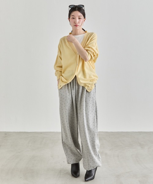 NUJOH（ヌゾ）の「Loose Knit Cardigan / ルーズニットカーディガン（カーディガン/ボレロ・レディース・ライトブルー/ホワイト/イエロー/グレー・FREE）」の13枚目の写真