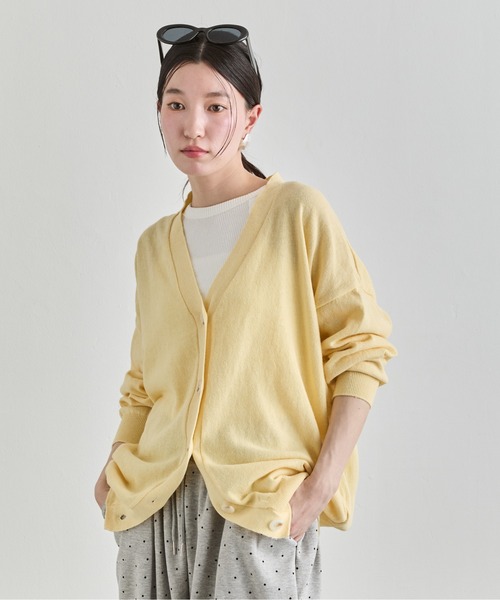 NUJOH（ヌゾ）の「Loose Knit Cardigan / ルーズニットカーディガン（カーディガン/ボレロ・レディース・ライトブルー/ホワイト/イエロー/グレー・FREE）」の20枚目の写真