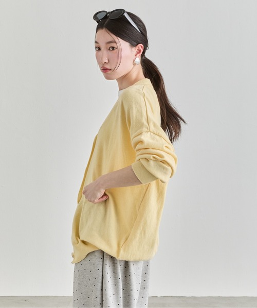 NUJOH（ヌゾ）の「Loose Knit Cardigan / ルーズニットカーディガン（カーディガン/ボレロ・レディース・ライトブルー/ホワイト/イエロー/グレー・FREE）」の16枚目の写真