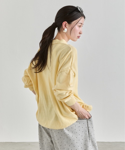 NUJOH（ヌゾ）の「Loose Knit Cardigan / ルーズニットカーディガン（カーディガン/ボレロ・レディース・ライトブルー/ホワイト/イエロー/グレー・FREE）」の15枚目の写真