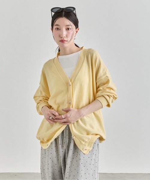 NUJOH（ヌゾ）の「Loose Knit Cardigan / ルーズニットカーディガン（カーディガン/ボレロ・レディース・ライトブルー/ホワイト/イエロー/グレー・FREE）」の17枚目の写真
