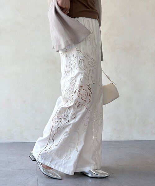 DouDou（ドゥドゥ）の「刺繍レースコットンパンツ（その他パンツ・レディース・ブラック/ブラウン/ホワイト・FREE）」の11枚目の写真