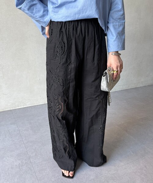 DouDou（ドゥドゥ）の「刺繍レースコットンパンツ（その他パンツ・レディース・ブラック/ブラウン/ホワイト・FREE）」の20枚目の写真