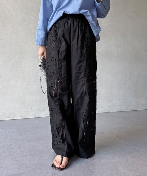 DouDou（ドゥドゥ）の「刺繍レースコットンパンツ（その他パンツ・レディース・ブラック/ブラウン/ホワイト・FREE）」の22枚目の写真