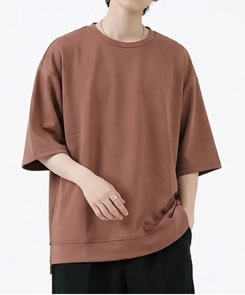 revertical(リバーティカル)の「オーバーサイズ クルーネック 半袖Tシャツ(Tシャツ/カットソー・メンズ・ブラック/ブラウン/グレー/グリーン/ブルー/ベージュ・MEDIUM/SMALL/LARGE)」の3枚目の写真