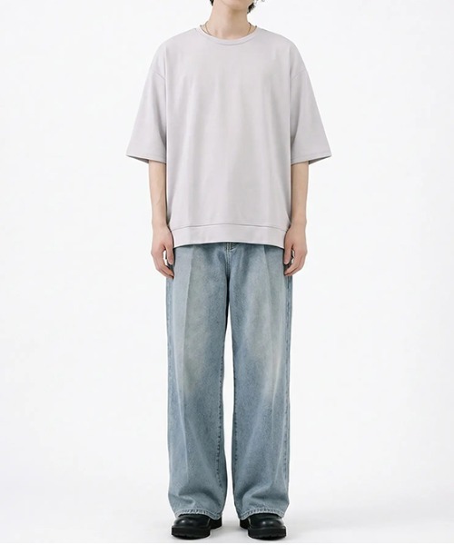 revertical(リバーティカル)の「オーバーサイズ クルーネック 半袖Tシャツ(Tシャツ/カットソー・メンズ・ブラック/ブラウン/グレー/グリーン/ブルー/ベージュ・MEDIUM/SMALL/LARGE)」の15枚目の写真