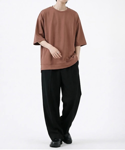 revertical(リバーティカル)の「オーバーサイズ クルーネック 半袖Tシャツ(Tシャツ/カットソー・メンズ・ブラック/ブラウン/グレー/グリーン/ブルー/ベージュ・MEDIUM/SMALL/LARGE)」の19枚目の写真