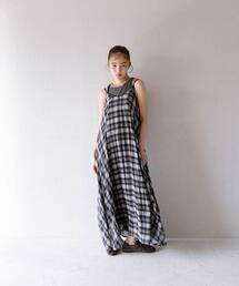 KBF | チェックプリーツキャミワンピース(ワンピース)