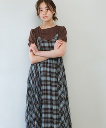 KBF（ケイビーエフ）の「チェックプリーツキャミワンピース（ワンピース）」