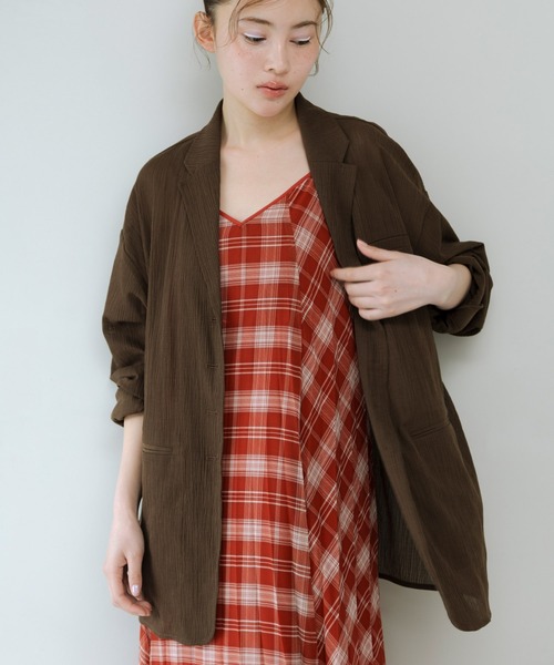KBF（ケイビーエフ）の「チェックプリーツキャミワンピース（ワンピース・レディース・レッド系その他/ブラウン系その他/ブラック系その他・ONE）」の18枚目の写真