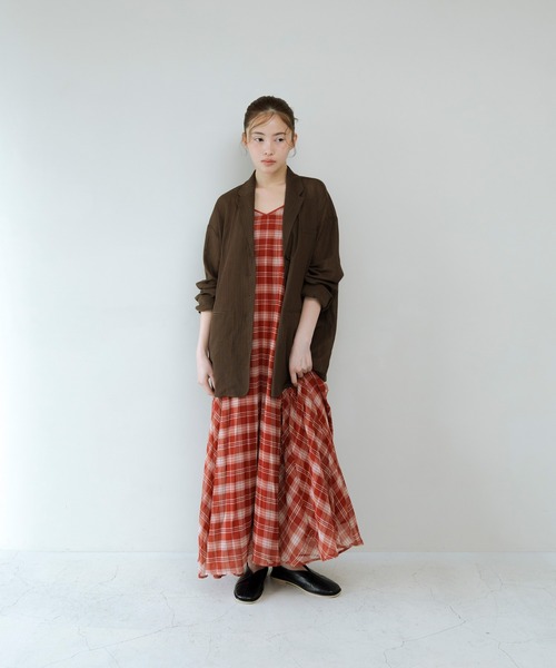KBF（ケイビーエフ）の「チェックプリーツキャミワンピース（ワンピース・レディース・レッド系その他/ブラウン系その他/ブラック系その他・ONE）」の20枚目の写真