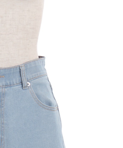 axes femme（アクシーズファム）の「フラワー刺繍裏ゴムデニムＰＴ（その他パンツ・レディース・ケミカルウォッシュ/インディゴブルー・MEDIUM/LARGE）」の3枚目の写真